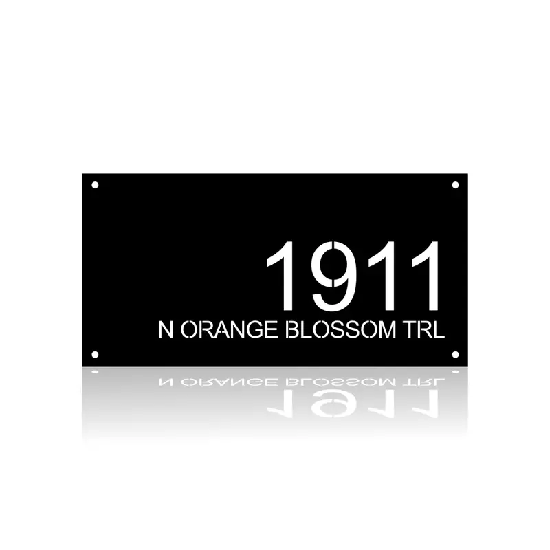 Custom House Number Plaque – Outdoor Address Display