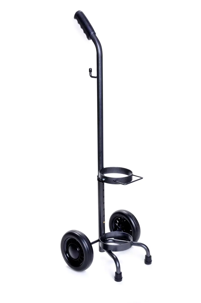 D & E Cylinder Rolling Cart – Heavy-Duty 6-Unit Case