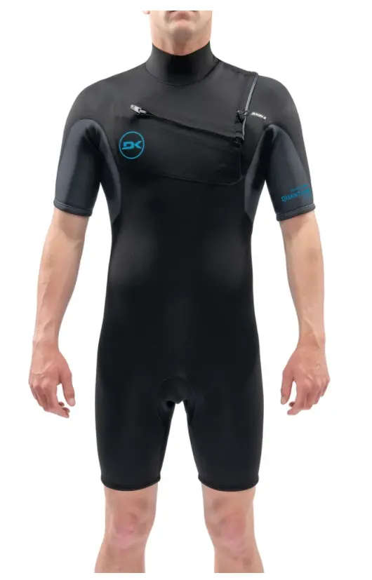 Dakine Men’s Quantum Chest-Zip Shorty – 3/2mm Lightweight Wetsuit Top