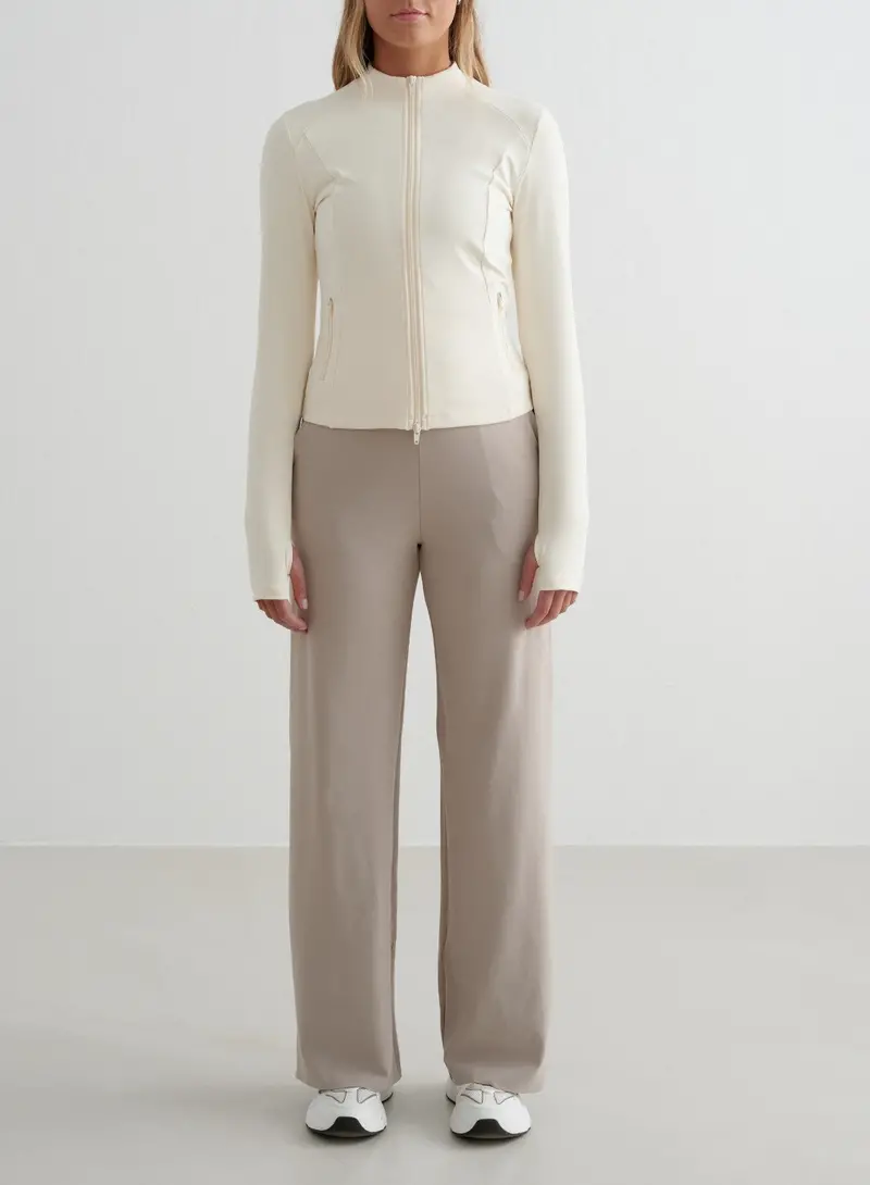 Dark Clay Sense Relaxed Wide Trousers