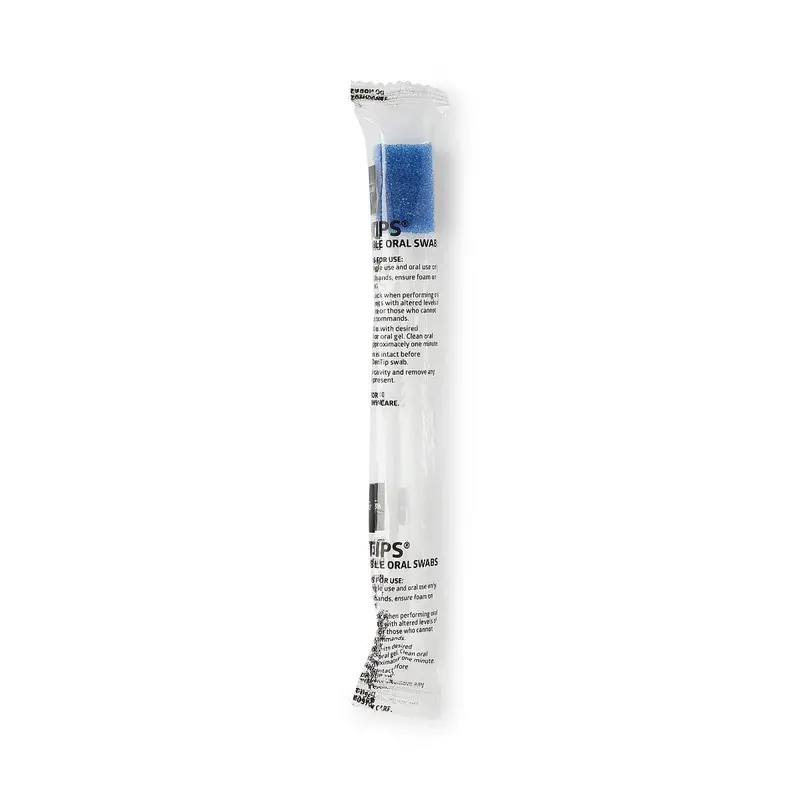 DenTips Untreated Oral Swabs – Blue, Sterile & Individually Wrapped