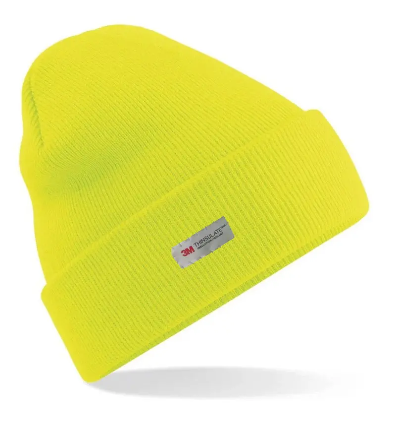 Dents 3M Thinsulate Pull-On Beanie – High-Visibility Neon Yellow Thermal