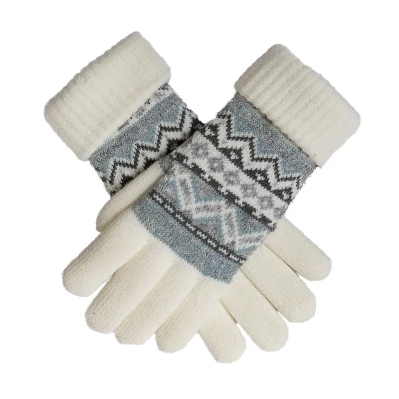 Dents Women’s Fair Isle Knitted Gloves – Premium Warm Winter Knit
