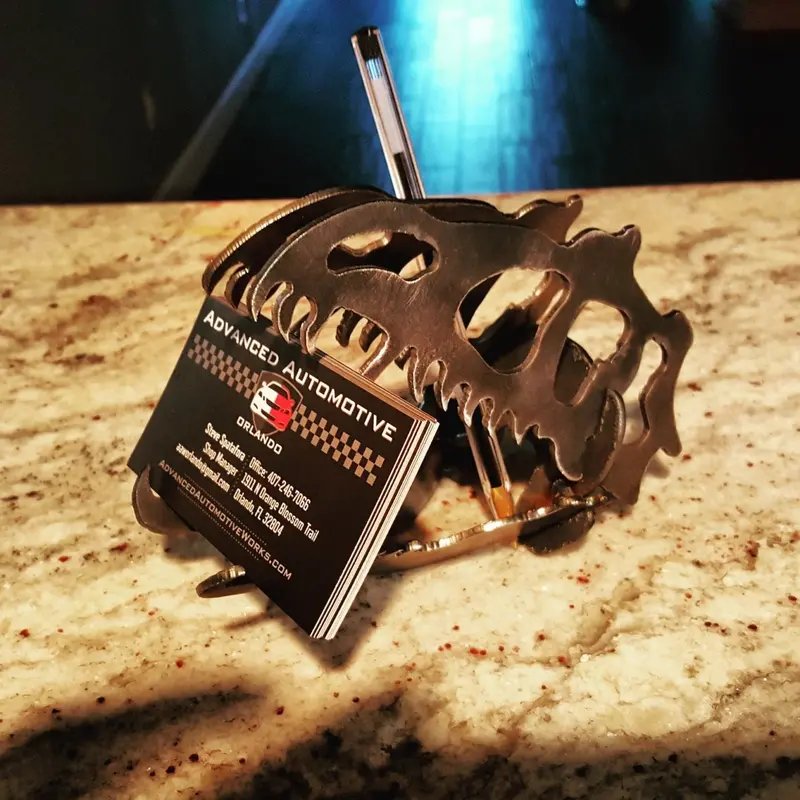Dino-Themed Card Holder Featuring T-Rex Head Design