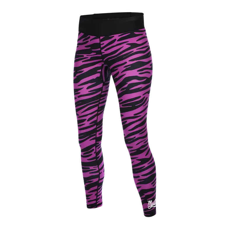 Diva High-Waisted Leggings – Black with Pink Accent