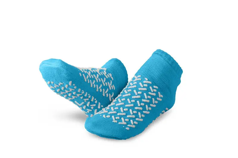 Double-Tread Support Slippers, Blue, Size Large