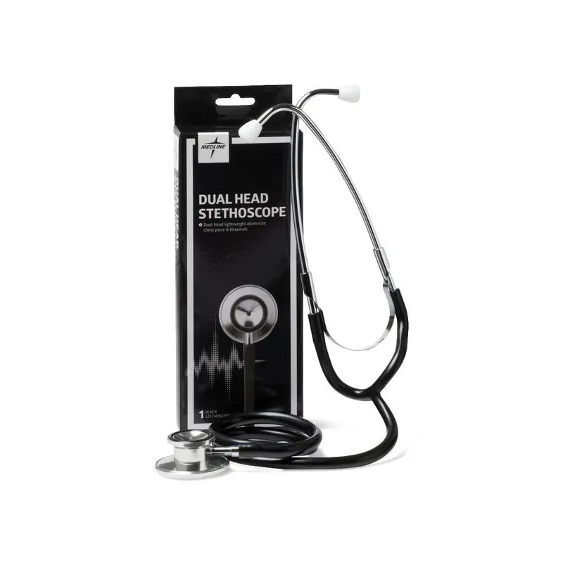 Dual-Head Diagnostic Stethoscope – Professional Black Model