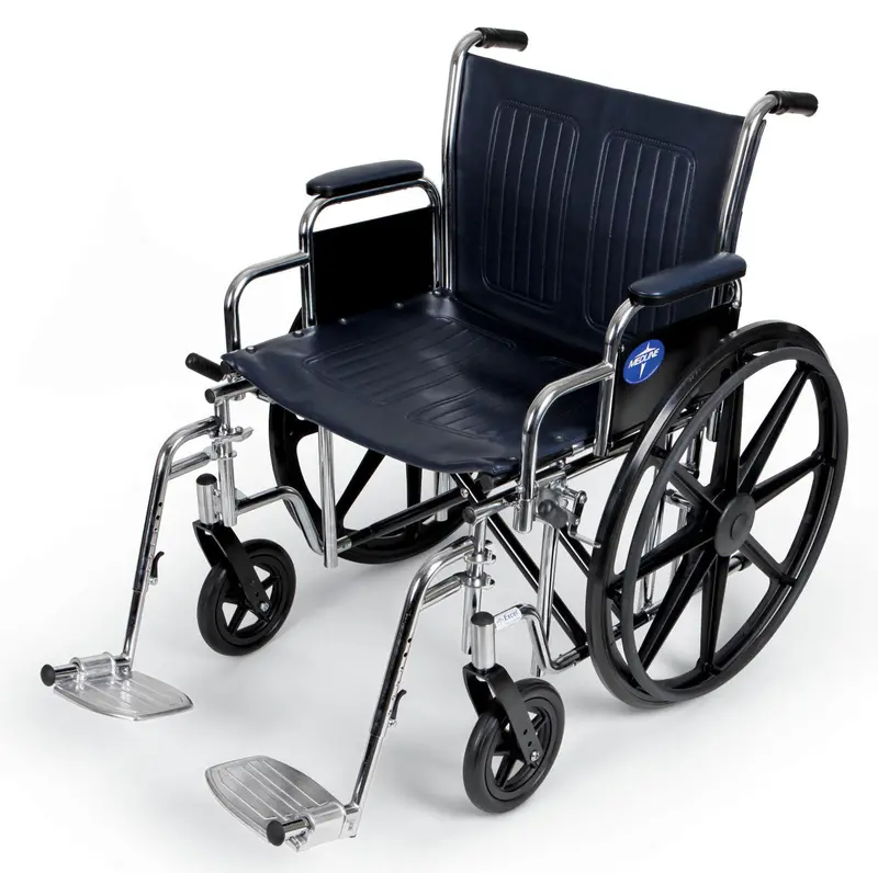 Excel Compact Wheelchair with Desk-Height Removable Arms and Swing-Away Leg Rests – 20 Inch Seat Width