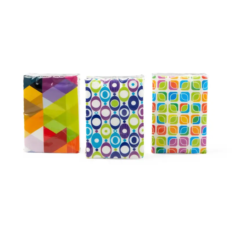 Facial Tissue Pocket Packs – Compact Travel-Sized, 100-Count Case