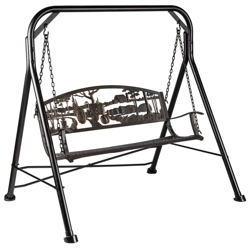 Farmstead Rustic Swing – Outdoor Country Decor