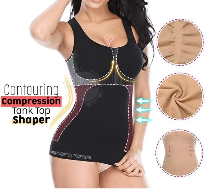 FitFlex Compression Tank Top Shaper with Seamless Support
