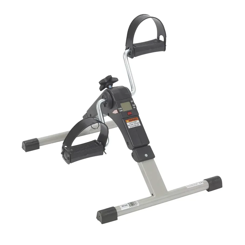 Folding Exercise Pedaler with Digital Display – Black Compact Design
