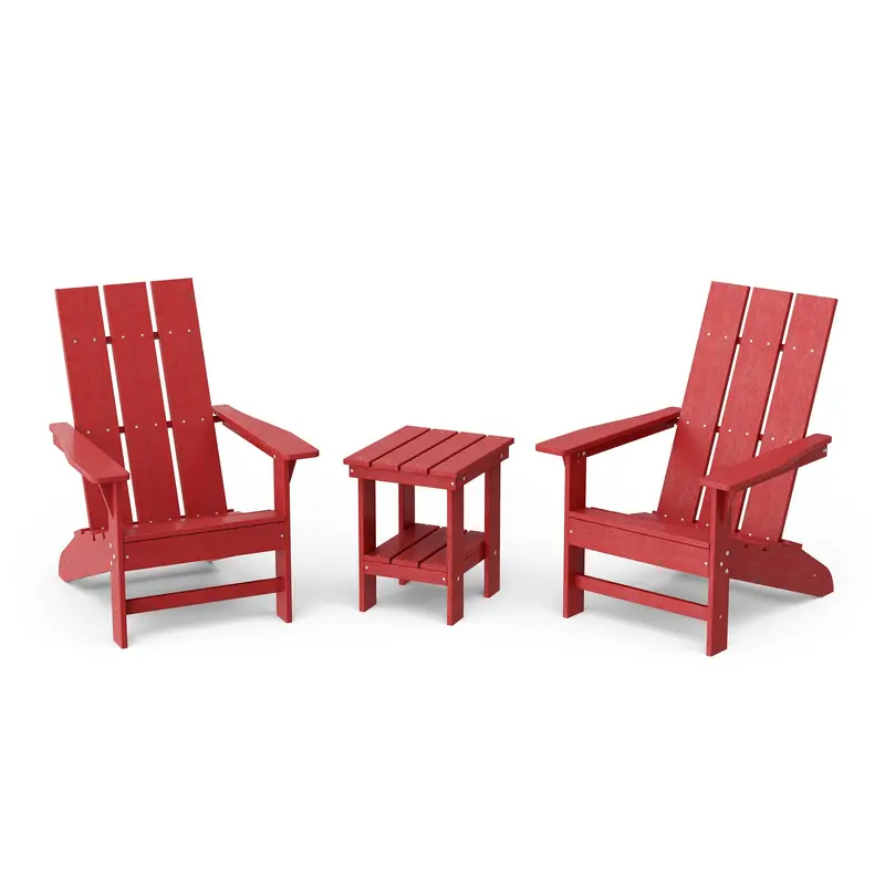 Freedom Modern Adirondack 3-Piece Set with Side Table