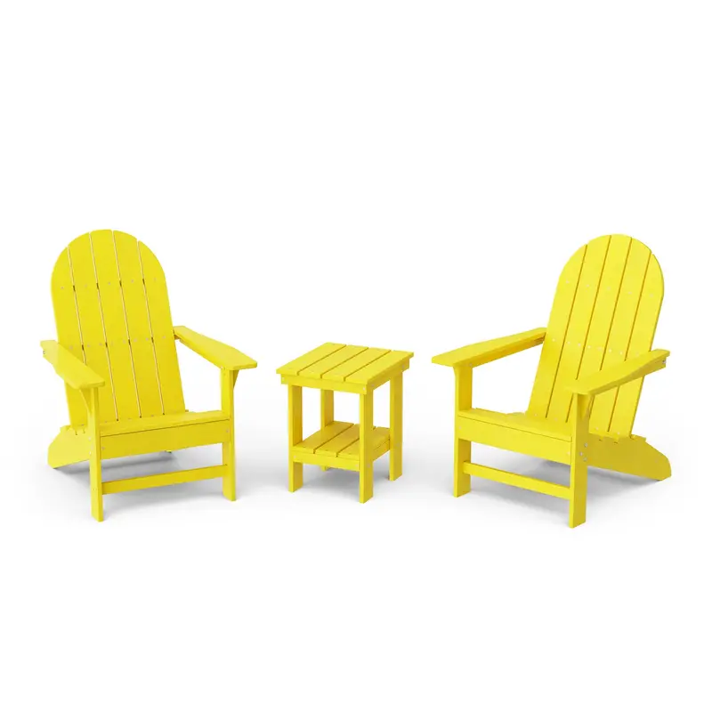 Freedom Traditional Adirondack 3-Piece Set with Side Table