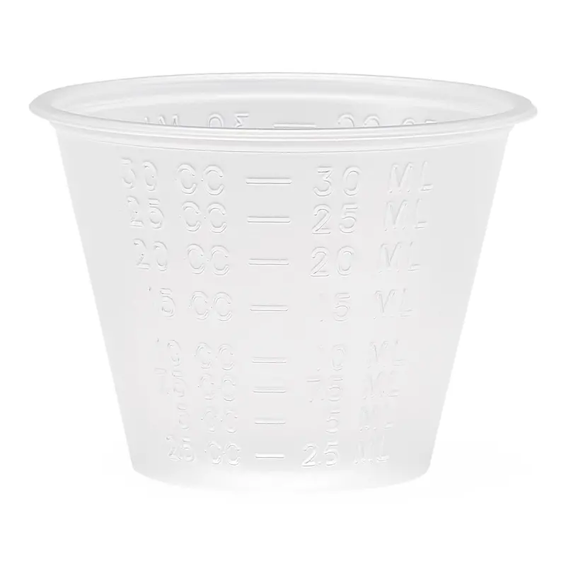 Graduated Disposable Medicine Measuring Cups – Plastic, Case of 5000
