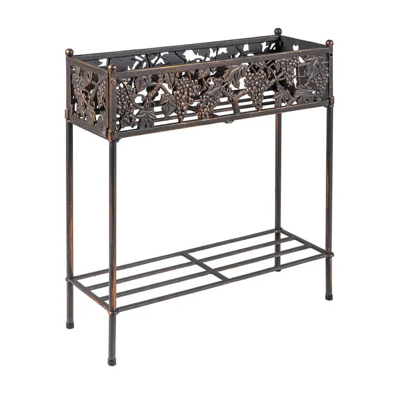 Grapevine-Inspired Outdoor Flower Box Stand – Vineyard Garden Theme