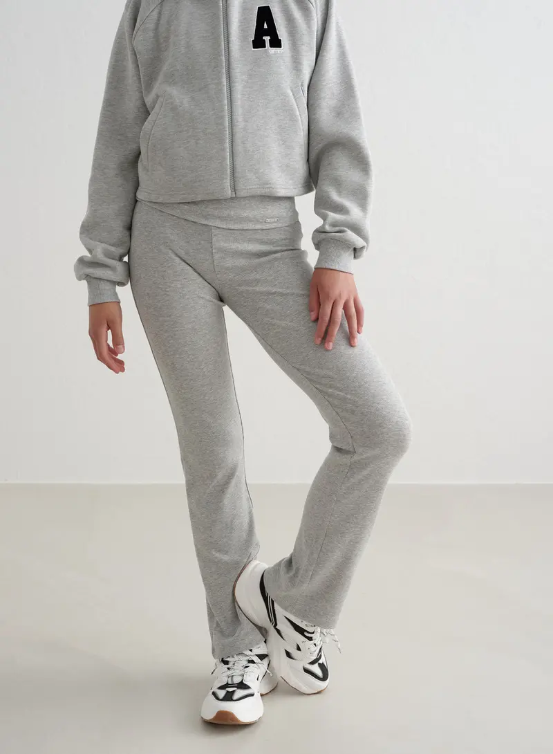 Grey Melange Youth Ribbed Lounge Pants