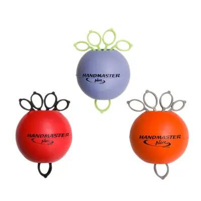 Handmaster Plus 3-Piece Hand Exerciser Set – Purple, Red & Orange Grips