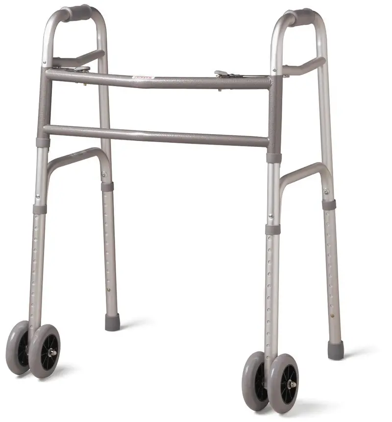 Heavy-Duty Bariatric Folding Walker with 5-Inch Wheels – 500 lb Capacity (Each)