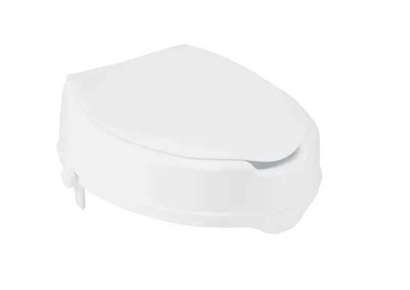 Height-Enhancing Toilet Seat with Secure Lock & Integrated Lid – 4″ Rise