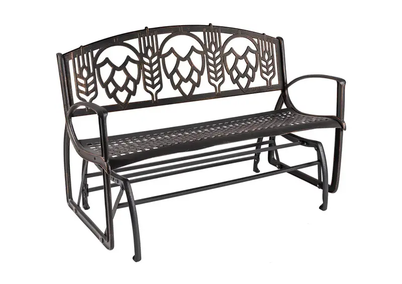 Hops-Print Outdoor Glider Bench