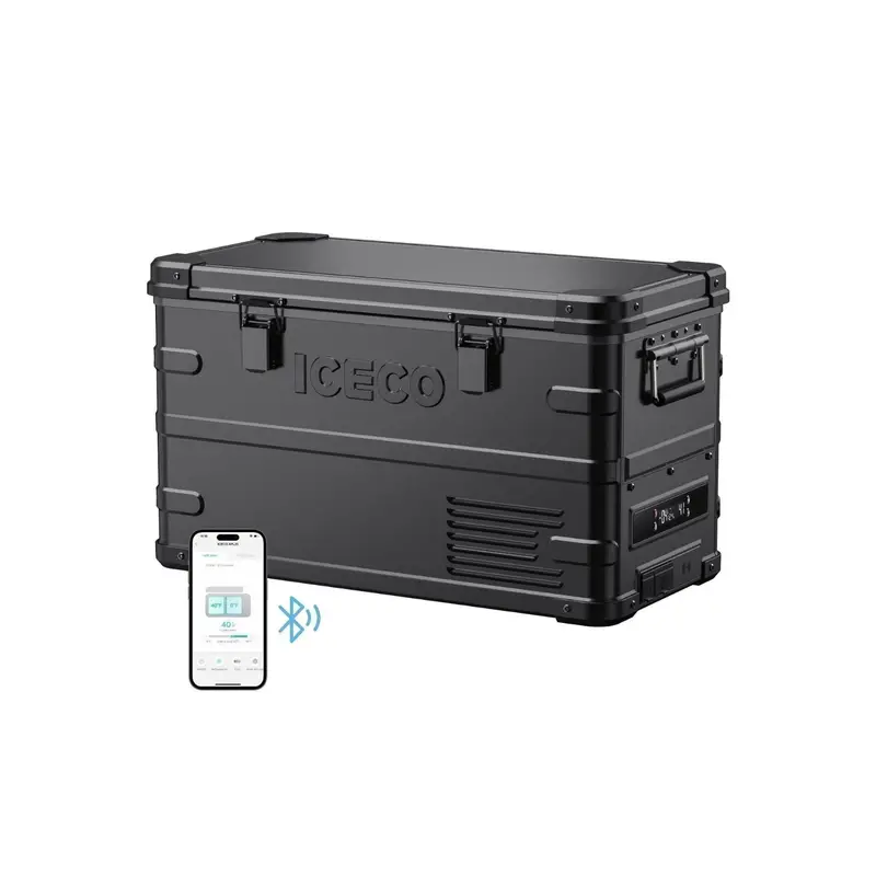 ICECO APL35 Dual-Zone 35L Aluminum Fridge-Freezer with Black Finish