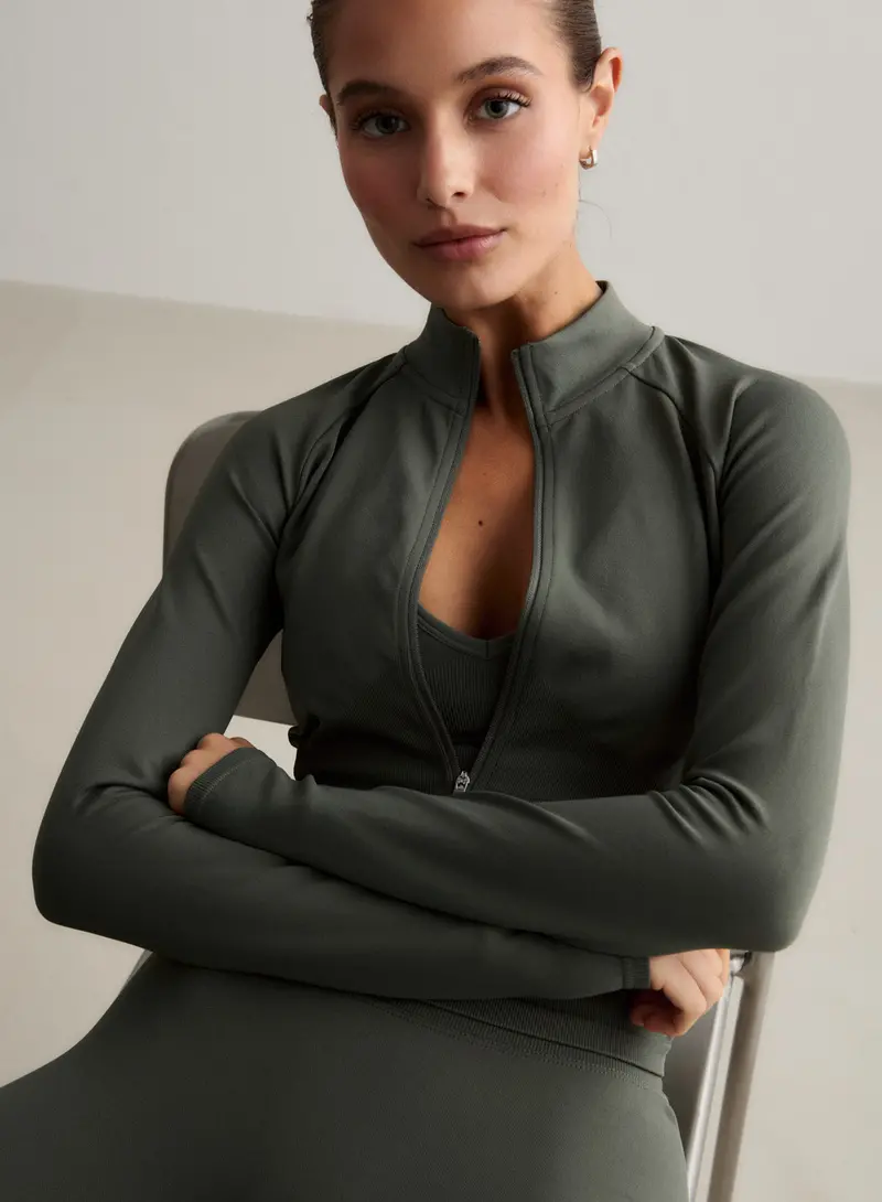 Ivy Seamless Zip-Front Jacket
