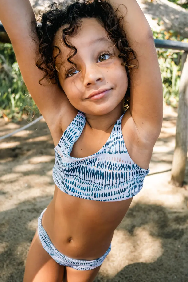 Kirra Matching Two-Piece Set in Tides Print