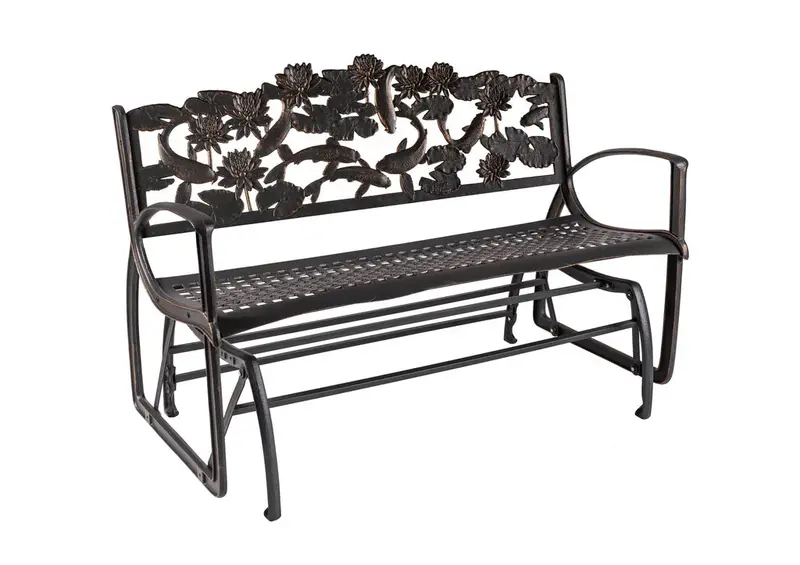 KOI-Themed Outdoor Glider Bench
