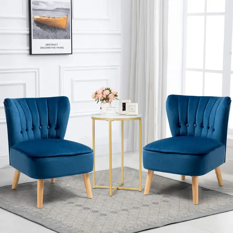 KOMFOTT Compact Velvet Leisure Chair – Stylish Small-Scale Upholstered Sofa