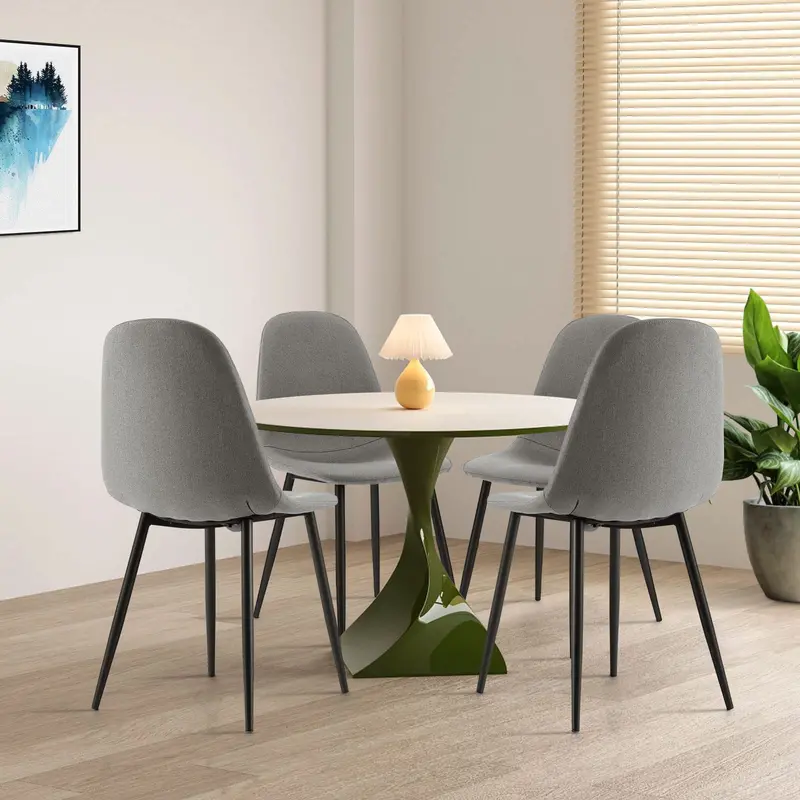 KOMFOTT Contemporary Dining Chair Set – Minimalist Shell Design, Pack of 4