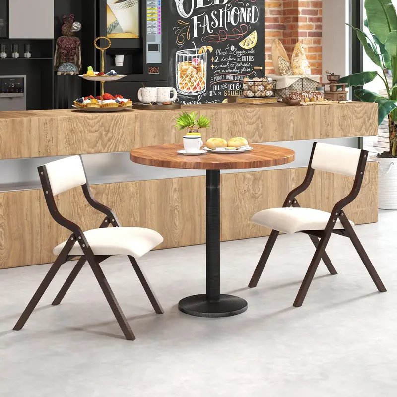 KOMFOTT Ready-to-Use Folding Dining Chairs (2 or 4-Pack) – No Assembly Required, Compact & Portable