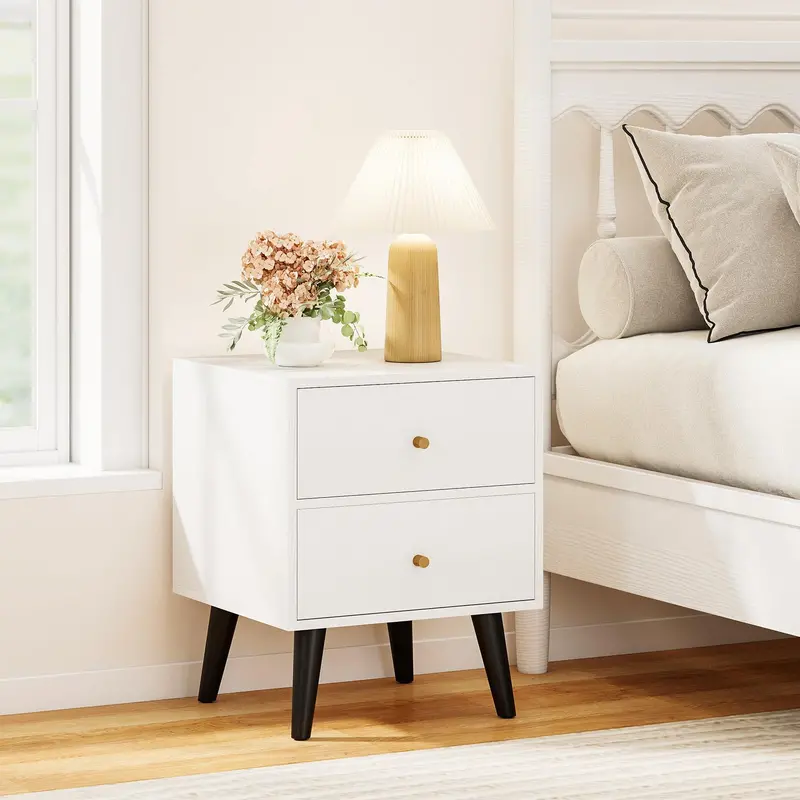 KOMFOTT Set of 1 or 2 Minimalist Bedside Tables – Modern Nightstand Collection
