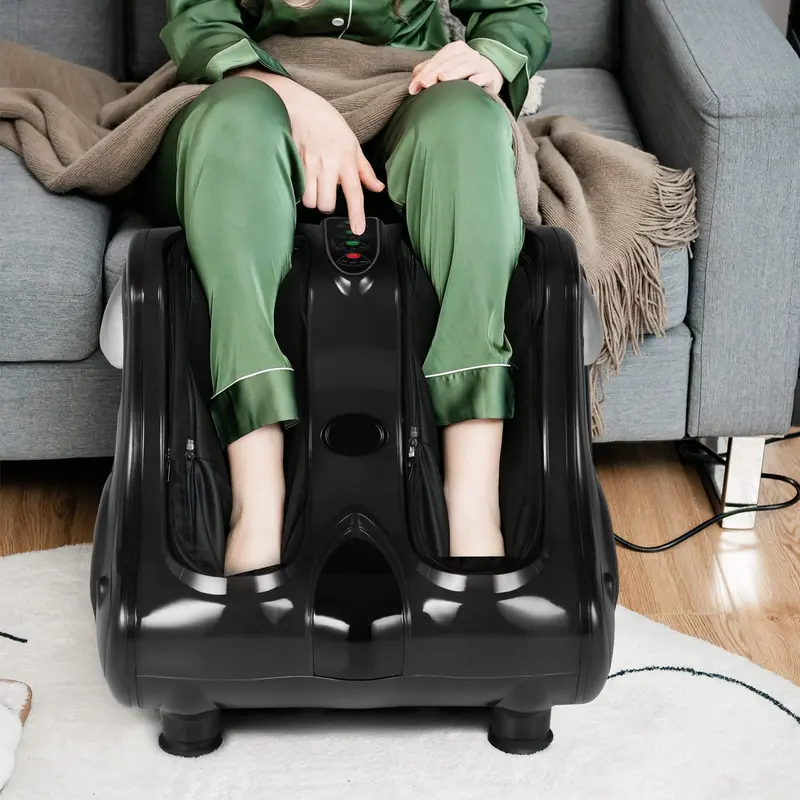 KOMFOTT Shiatsu Foot & Calf Massager – Heated Machine with 3 Intensity Levels & Deep Kneading Action