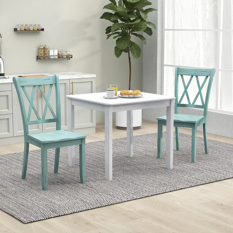 KOMFOTT Solid Wood Dining Chairs (2 or 4-Pack) – Pure Timber Construction, Natural Grain Finish