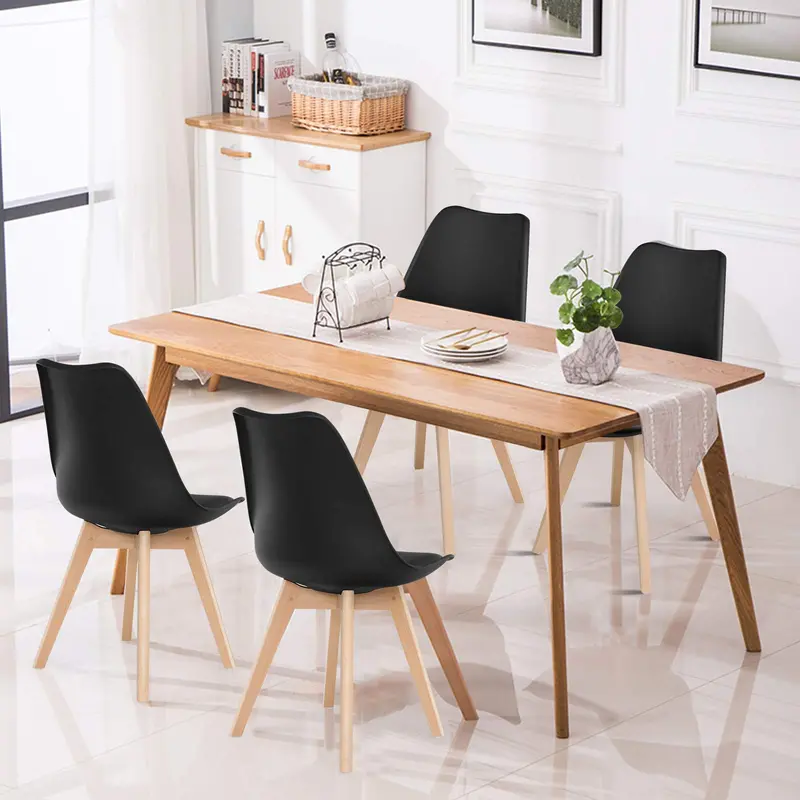 KOMFOTT Stylish High-Back Dining Chair Set – Contemporary Design, Pack of 4