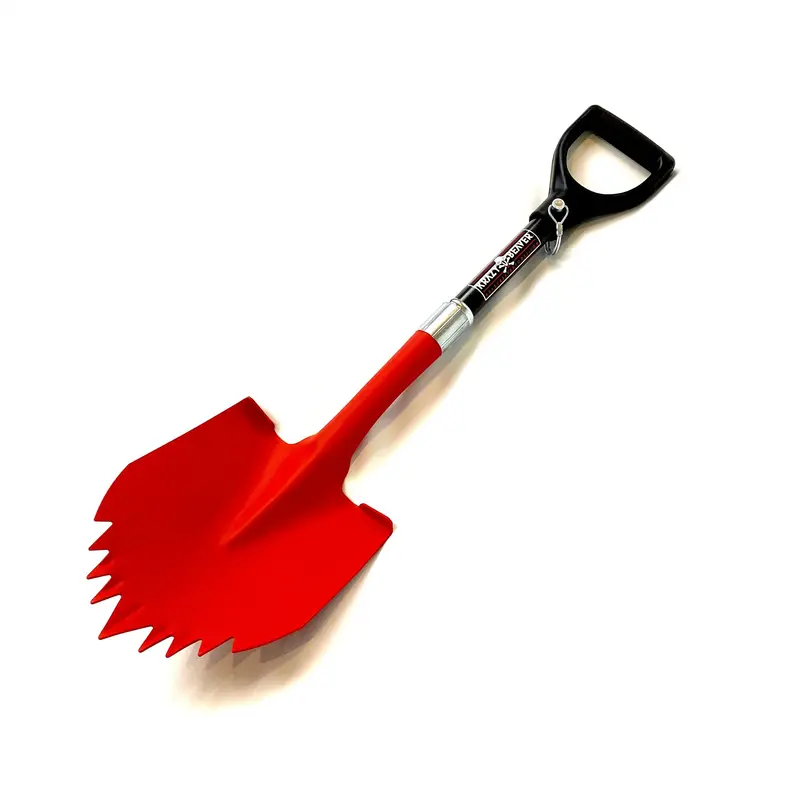 Krazy Beaver ATV/UTV Shorty Shovel – Red Textured Head, Black Handle