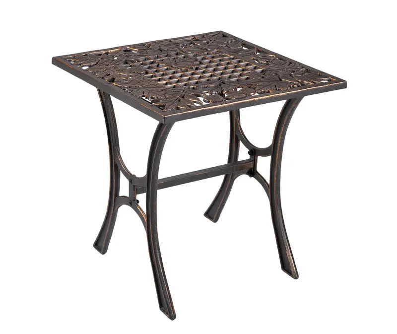 Leaf-Motif Outdoor End Table – Nature-Inspired Garden Side Table
