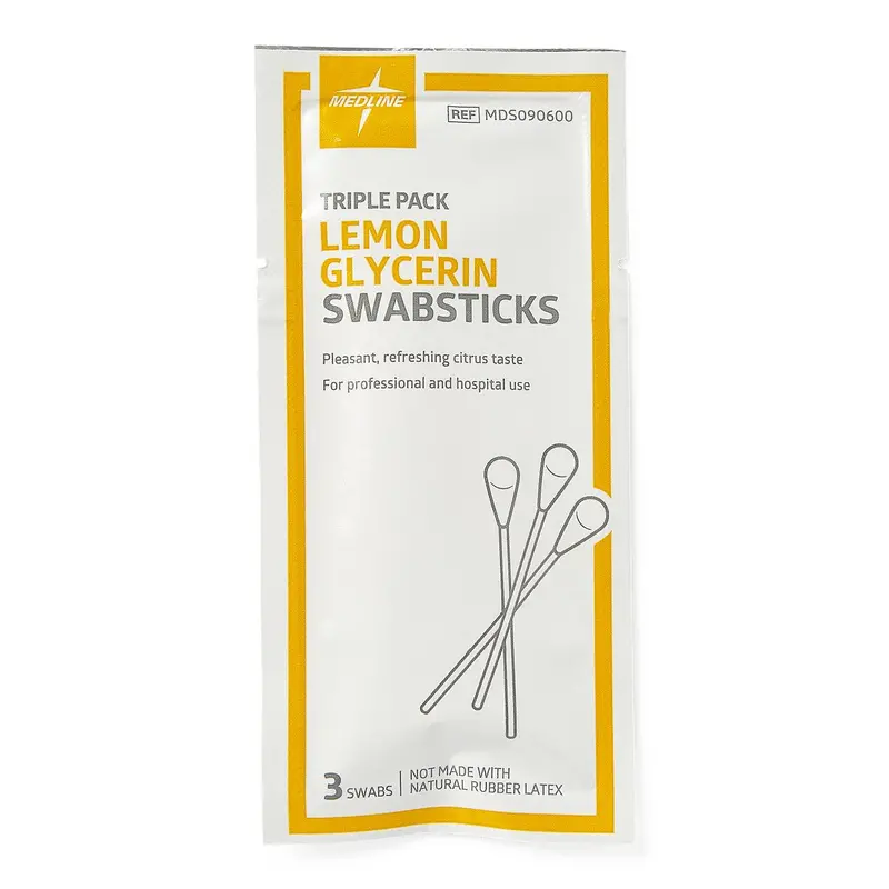 Lemon-Flavored Glycerin Oral Swabsticks – Single Unit