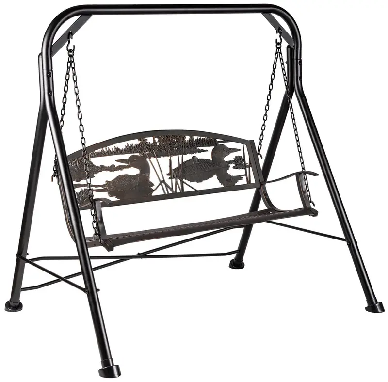 Loon Lake-Themed Swing – Outdoor Nature Seating
