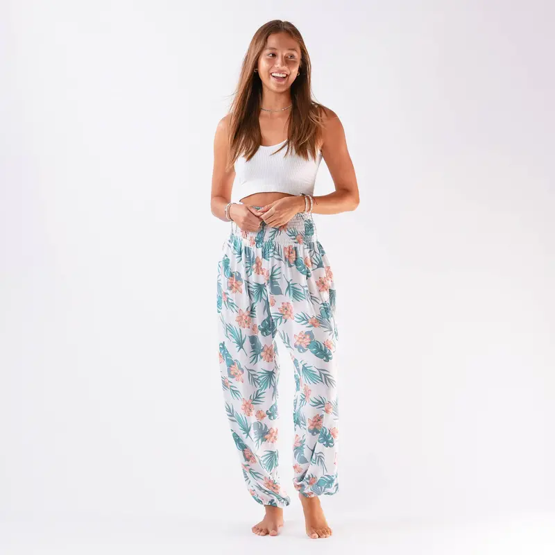 Lotus and Luna Honolulu High-Waisted Linen Pants – Breathable Everyday Wear