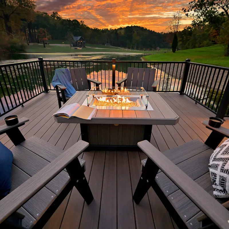 Lumin Fire Pit – 46-Inch Round or 51-Inch Rectangular
