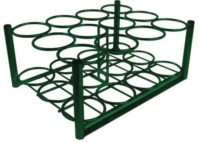 M6 Oxygen Cylinder Stand – 12-Cylinder Capacity, Heavy-Duty Mounting System