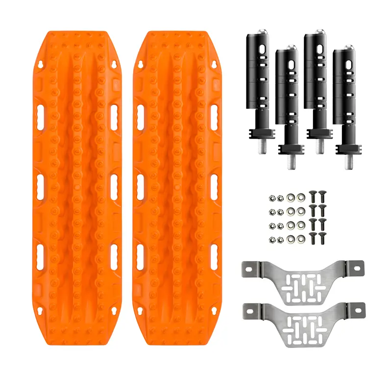 MAXTRAX MKII Recovery Boards + Overland Kitted Stealth Roof Rack Bracket Bundle