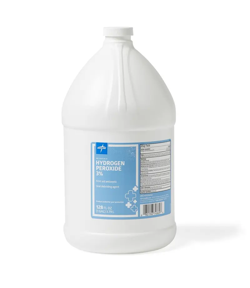 Medline 3% Hydrogen Peroxide – 1 Gallon Container (Case of 4)