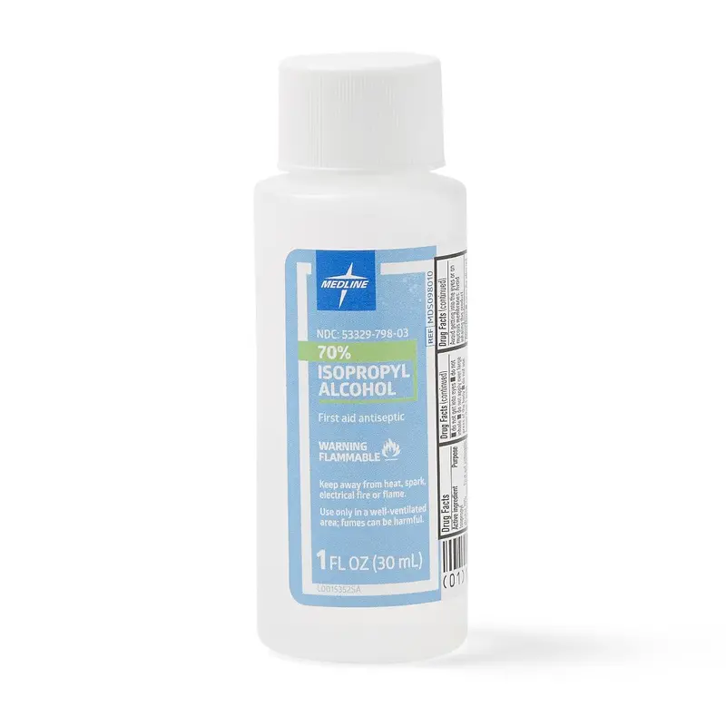 Medline 70% Isopropyl Alcohol – 1 oz Bottle (Case of 96)