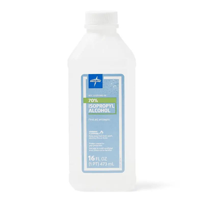 Medline 70% Isopropyl Alcohol Solution – 16 oz Bottled