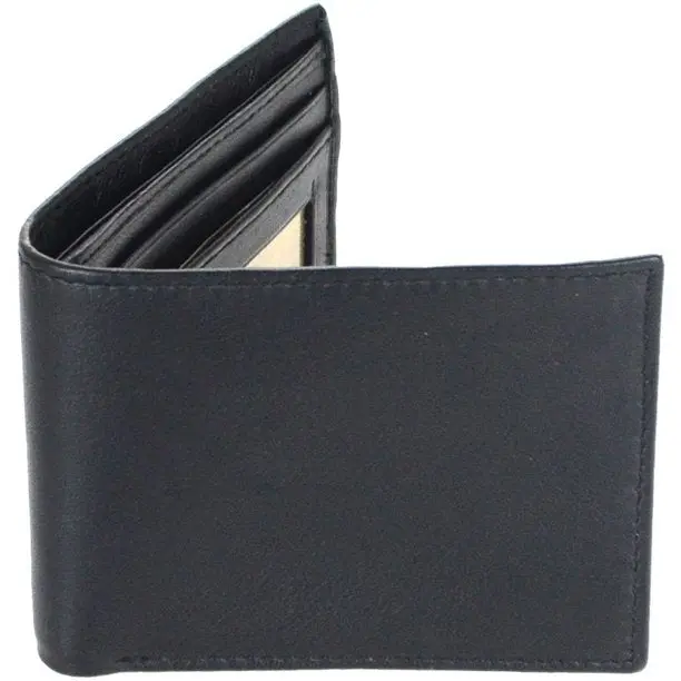 Men’s Genuine Leather Bifold Wallet – RFID-Blocking, Slim Design with Gift Packaging