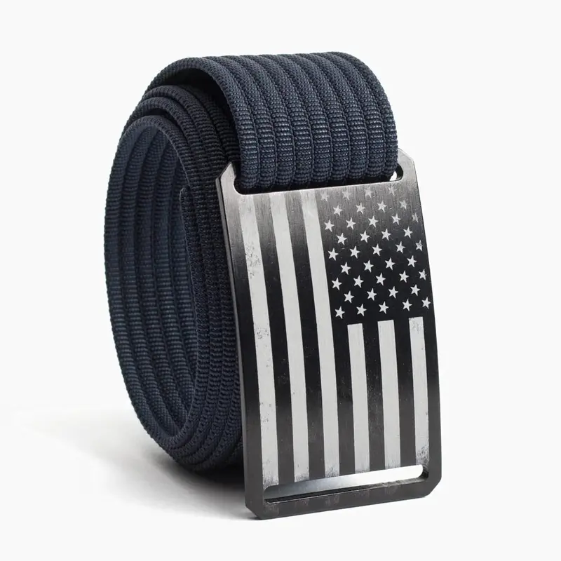 Men’s USA Black Flag Embossed Belt