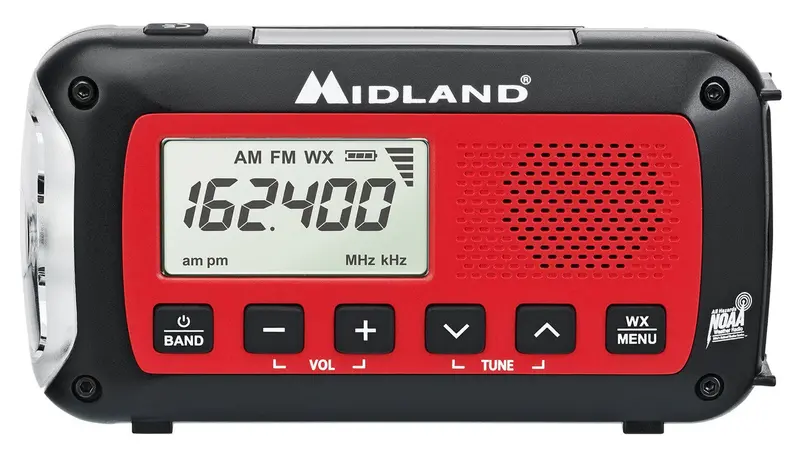 Midland Emergency Crank-Powered Weather Alert Radio – AM/FM/NOAA